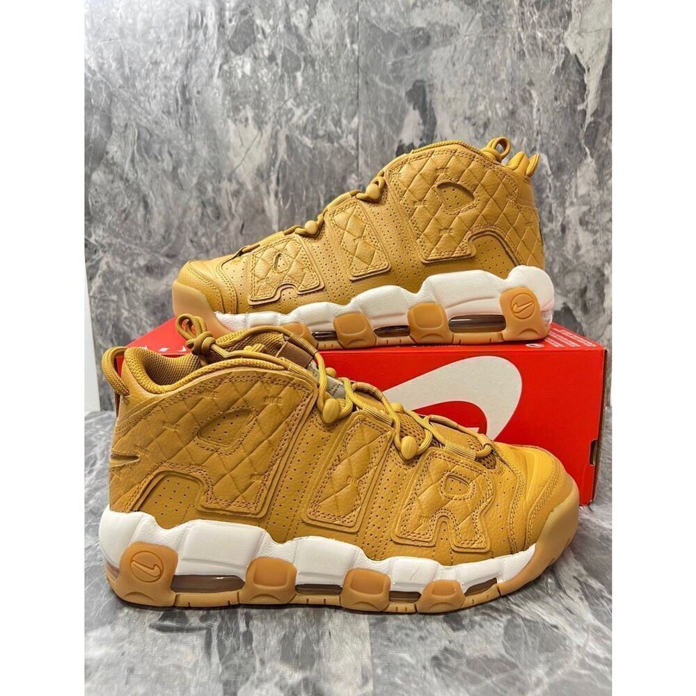 Nike Air More Uptempo Sneaker| Wheat, Wheat Orange, & Quartz-women 9.5 / men 8 N
